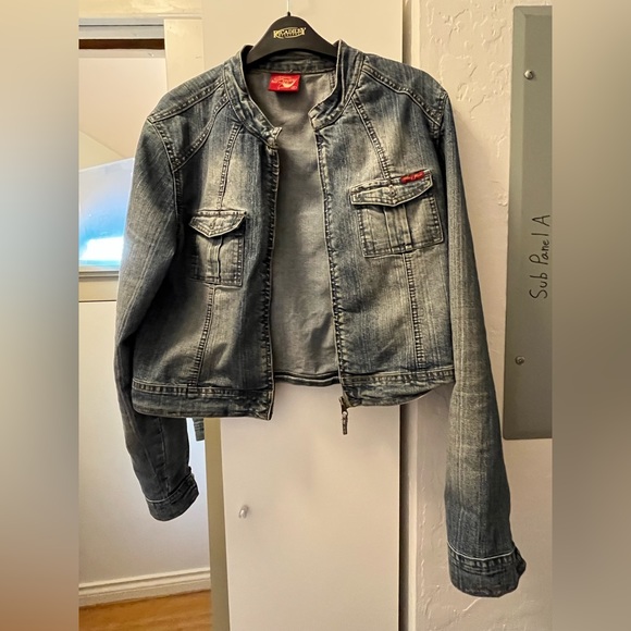 Vintage Foxy Jeans cropped jean jacket - Picture 2 of 9